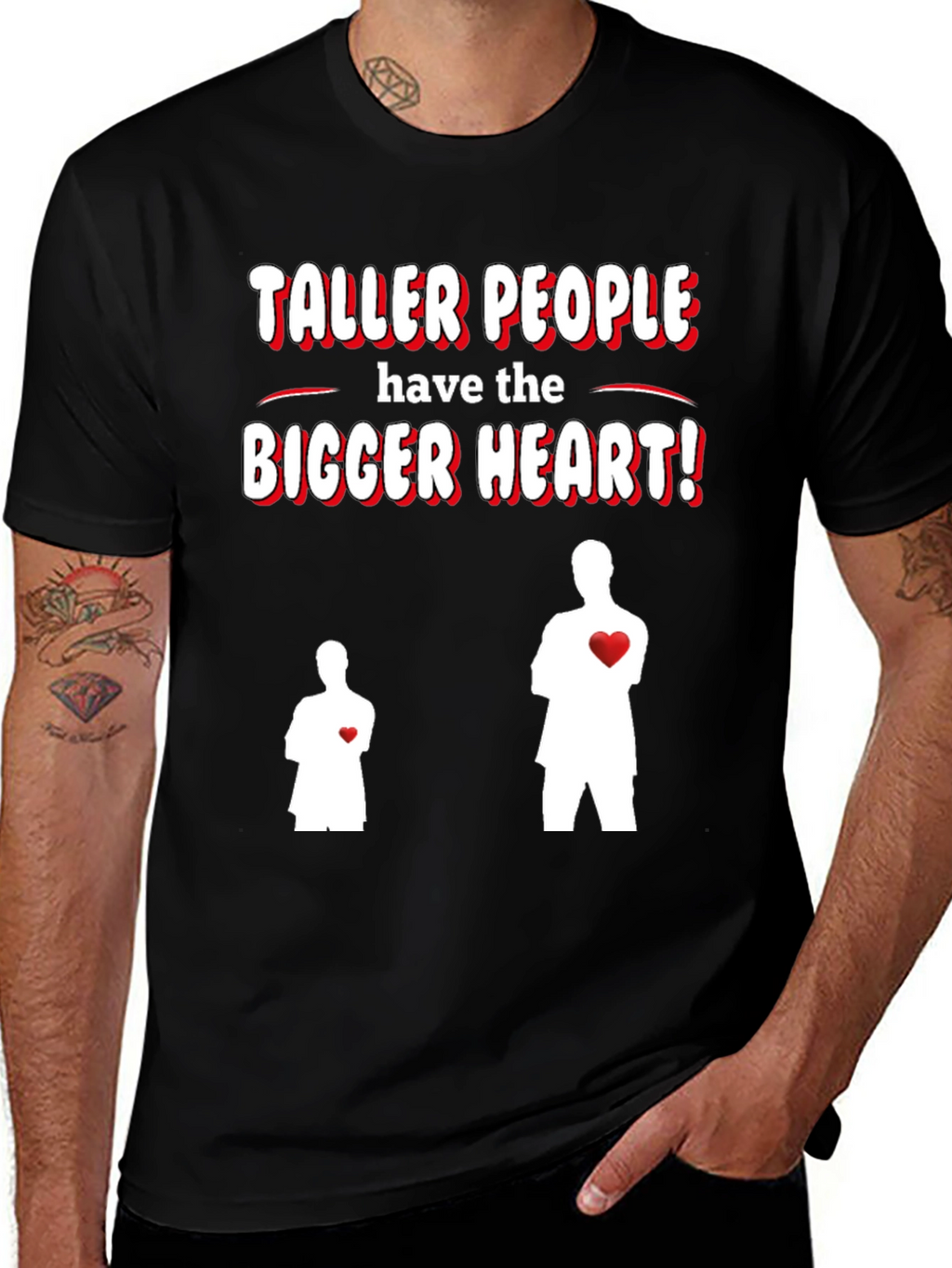 Taller People Bigger Heart Graphic T-Shirt
