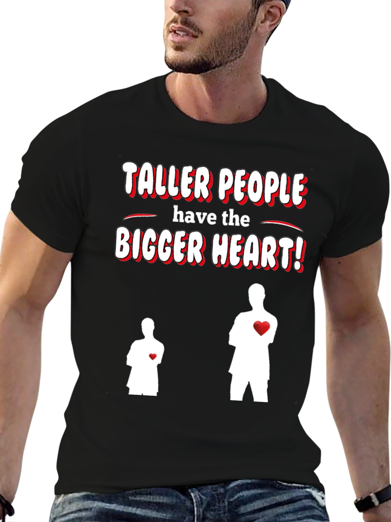 Taller People Bigger Heart Graphic T-Shirt