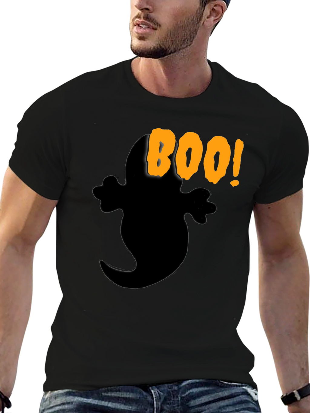 Boo Ghost Graphic Tee - Halloween Shirt