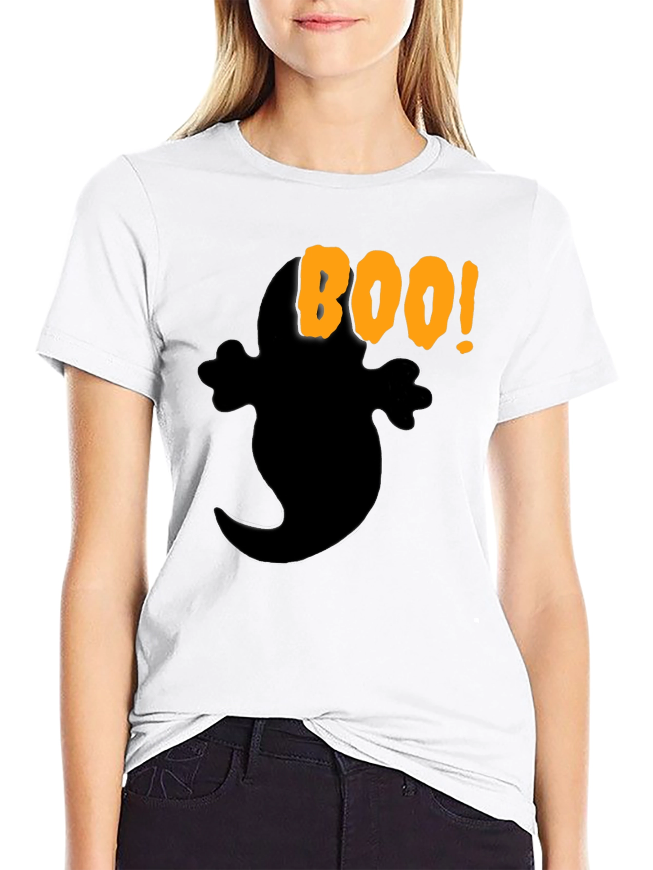 Boo Ghost Graphic Tee - Halloween Shirt