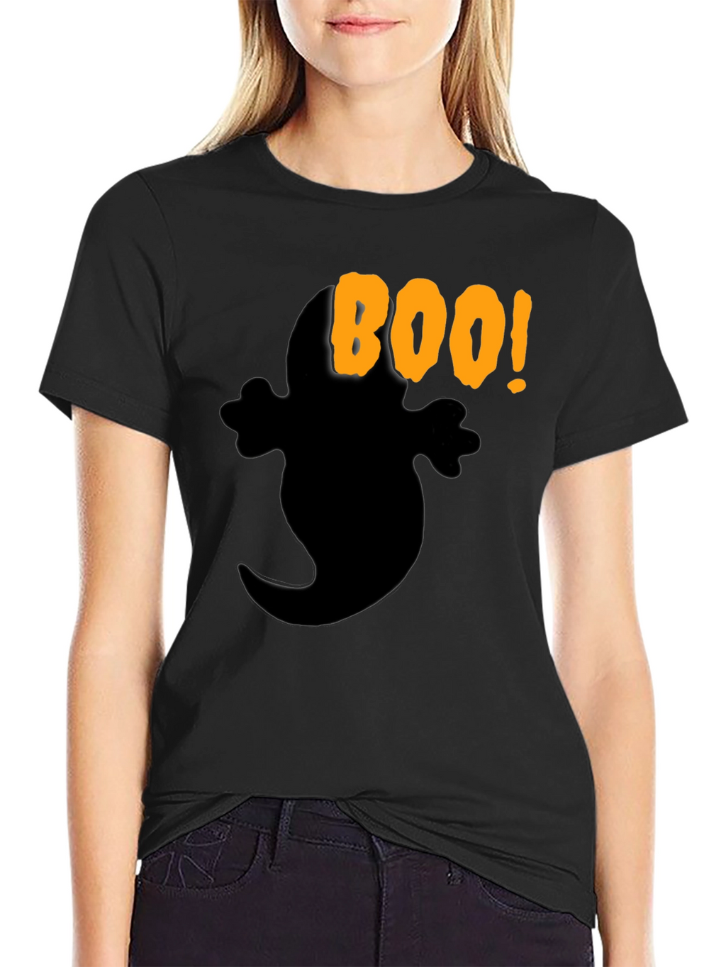 Boo Ghost Graphic Tee - Halloween Shirt