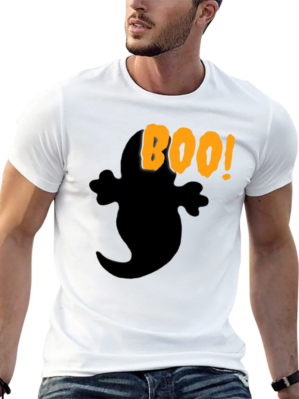 Boo Ghost Graphic Tee - Halloween Shirt