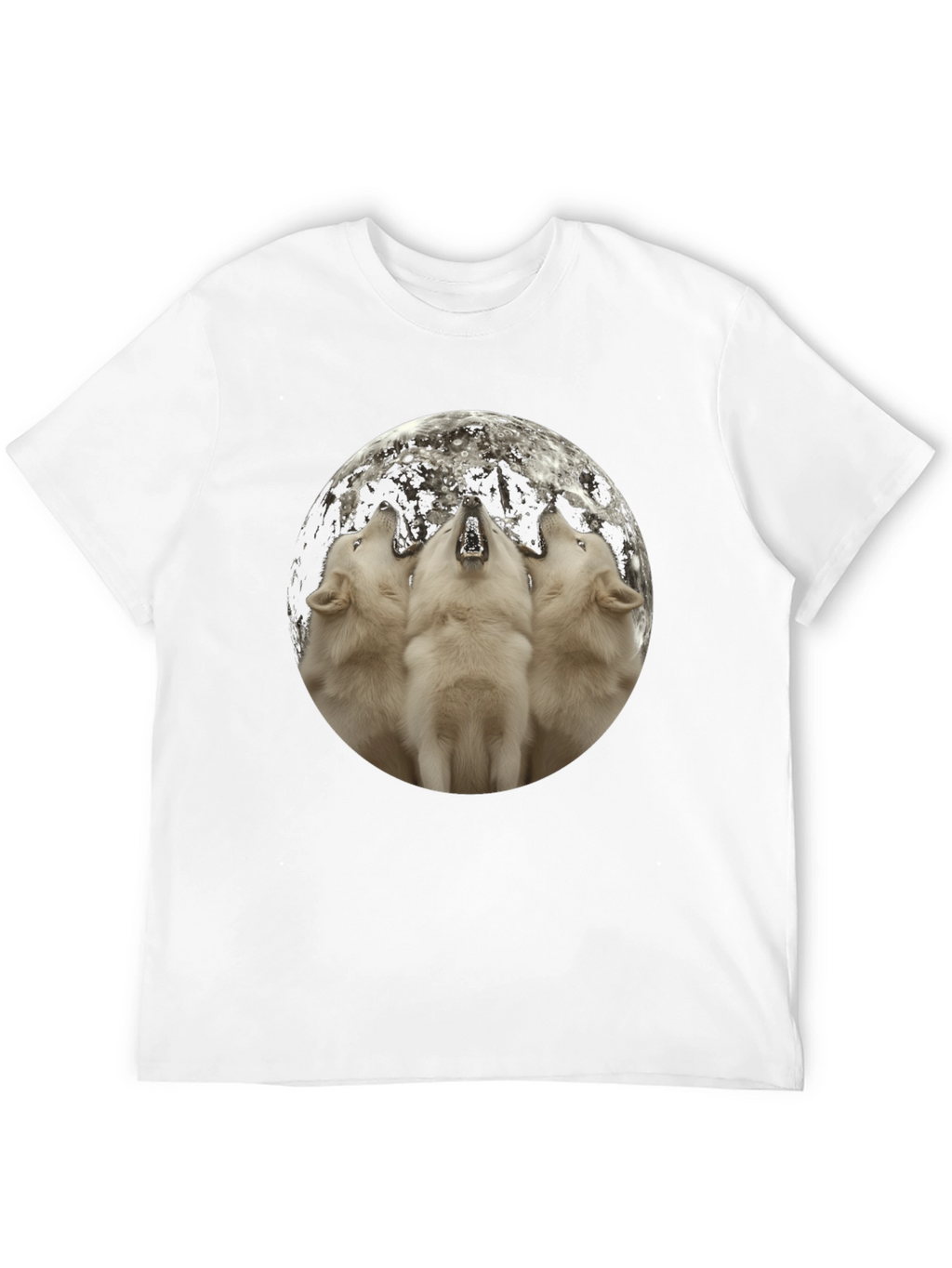 Wolf Moon Graphic Tee - Black Cotton Blend