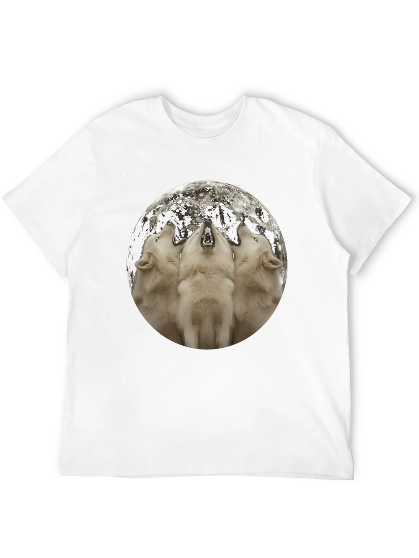 Wolf Moon Graphic Tee - Black Cotton Blend