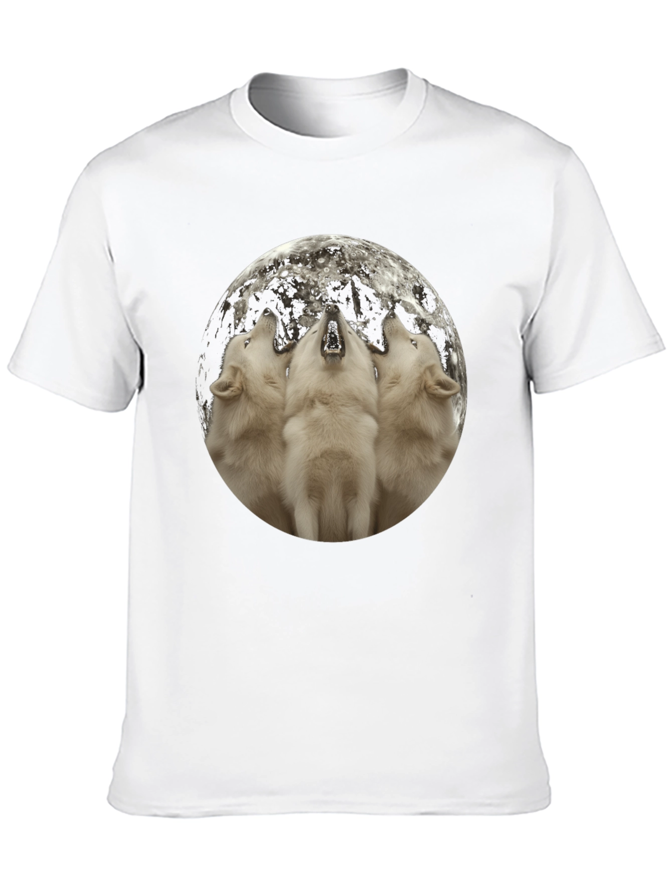 Wolf Moon Graphic Tee - Black Cotton Blend