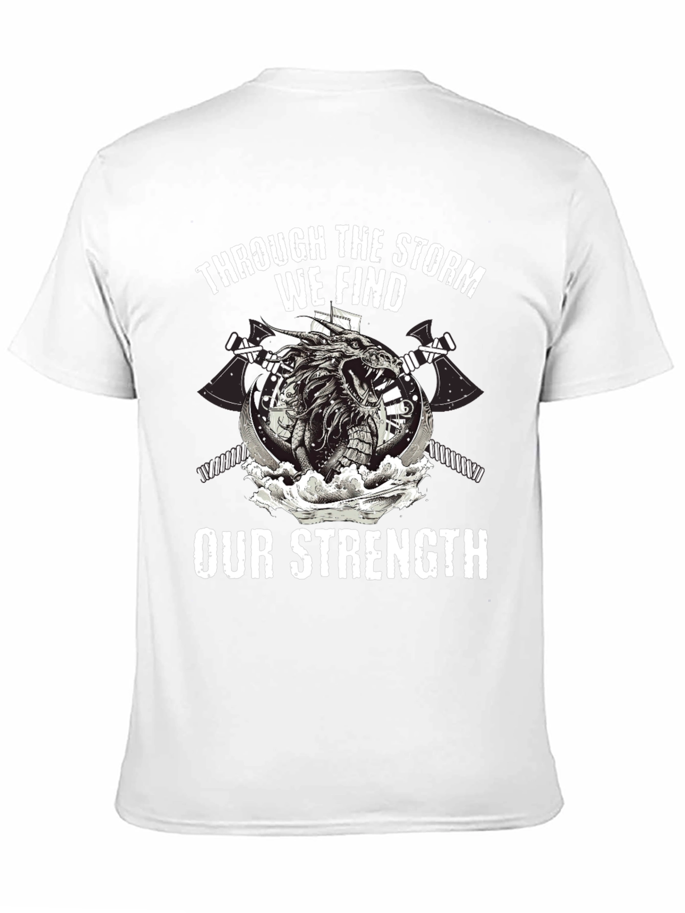 Storm Strength Dragon Graphic Black T-Shirt