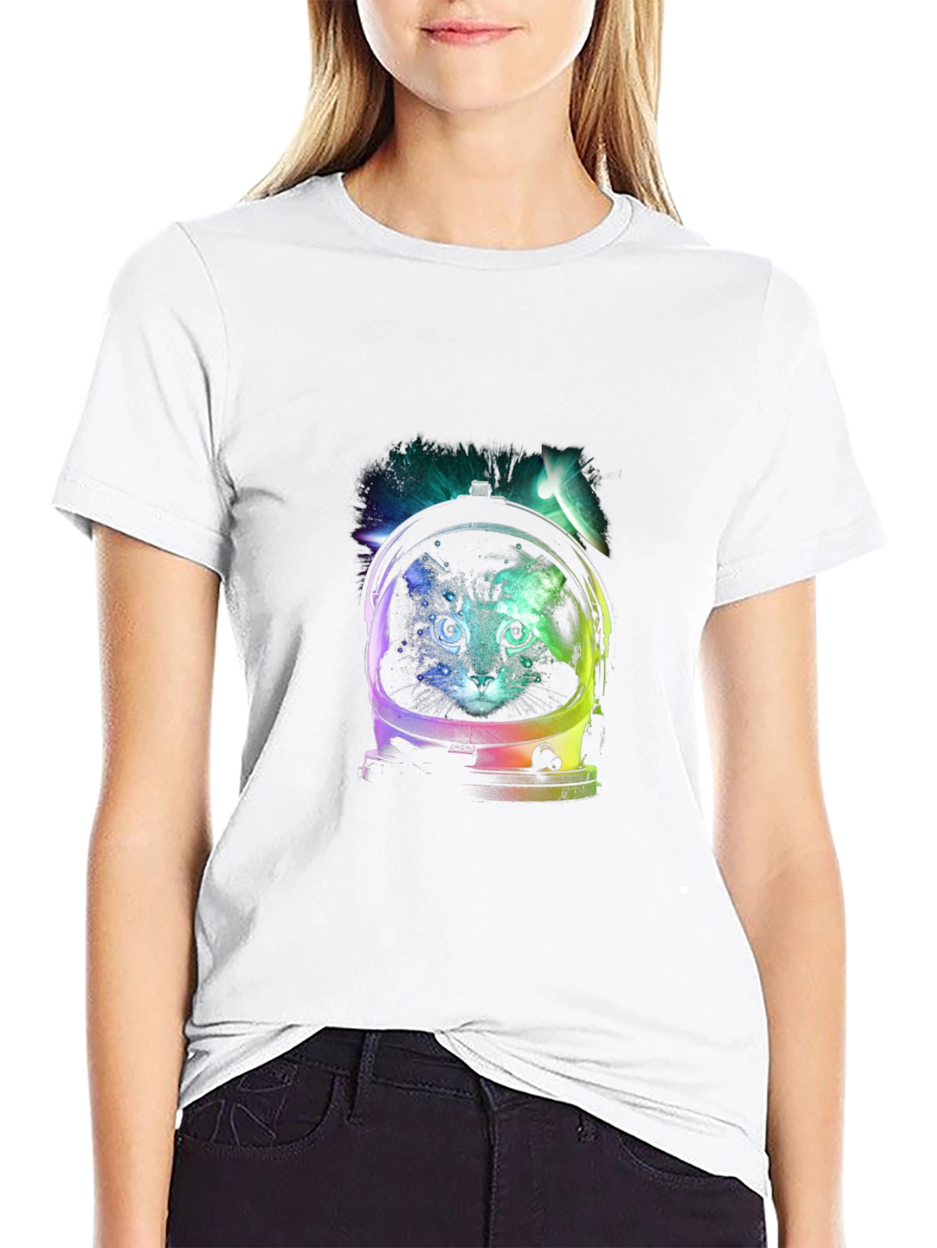 Astronaut Cat Graphic Tee