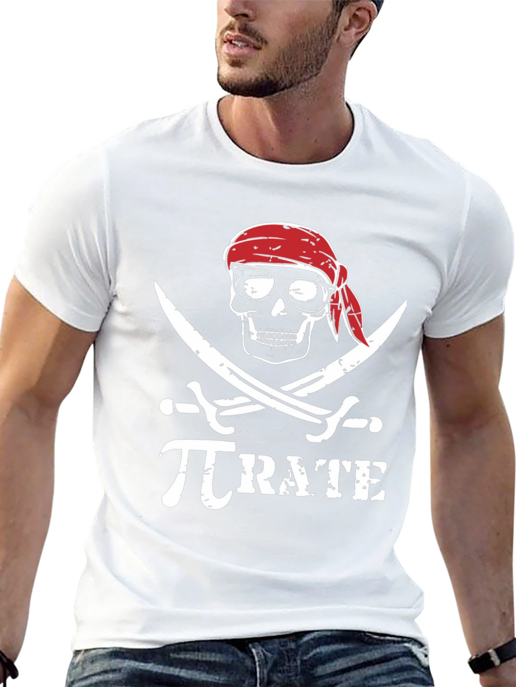 Pi-rate T-Shirt: Mathematical Pirate Skull Graphic Tee