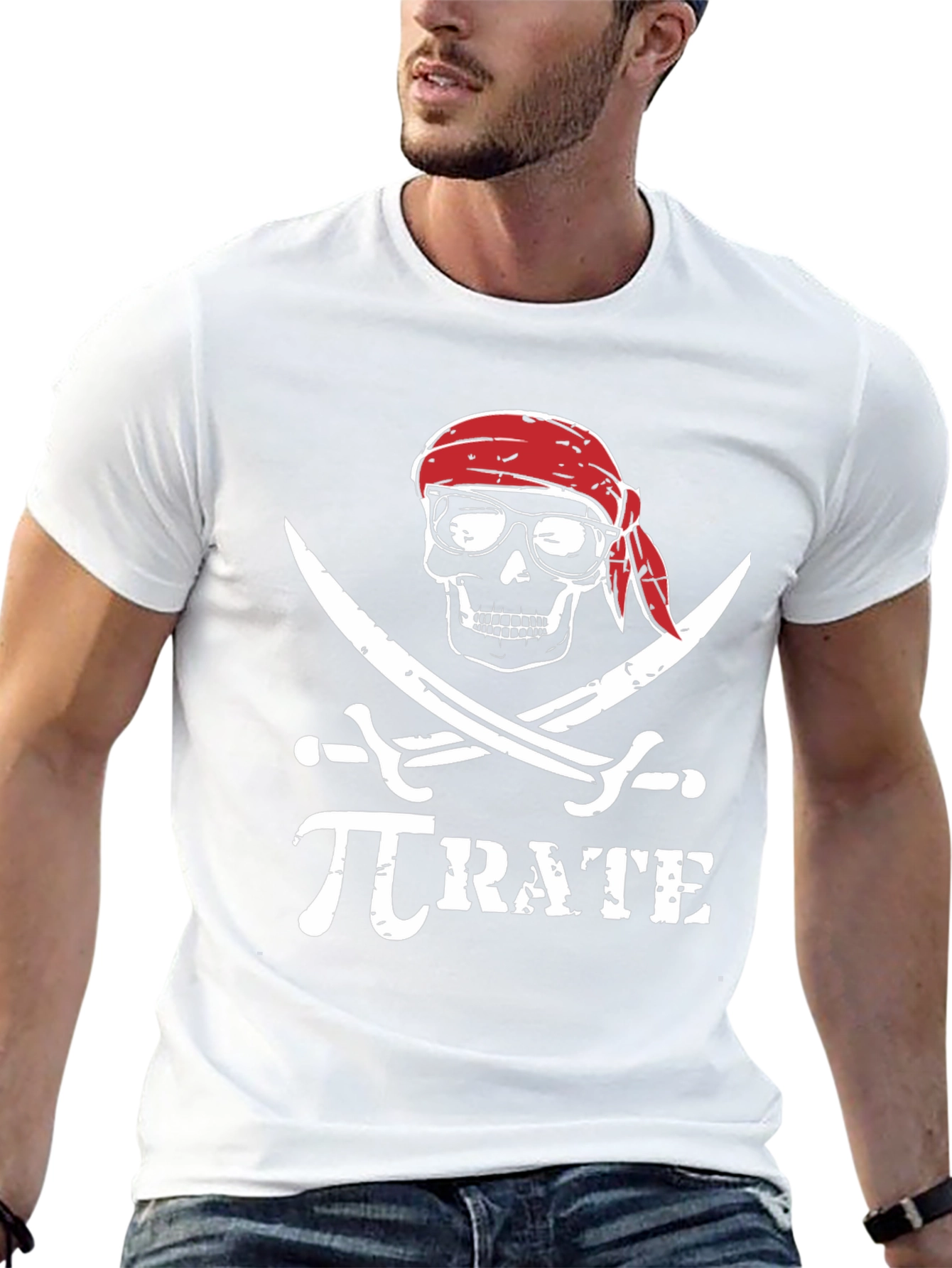 Pi-rate T-Shirt: Mathematical Pirate Skull Graphic Tee