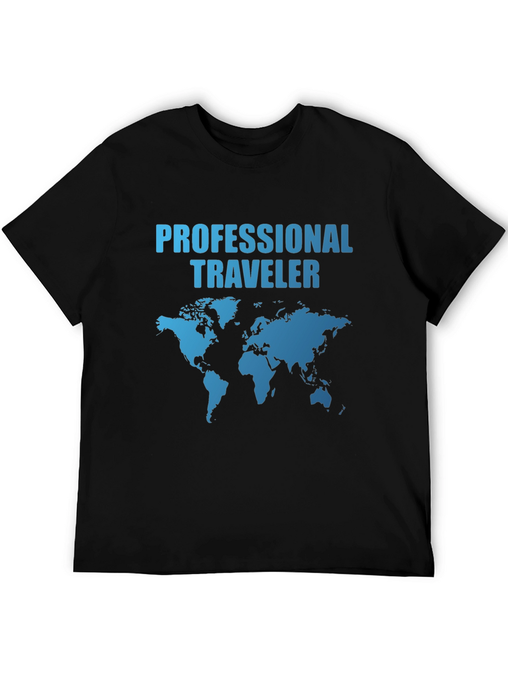 Professional Traveler World Map Graphic T-Shirt