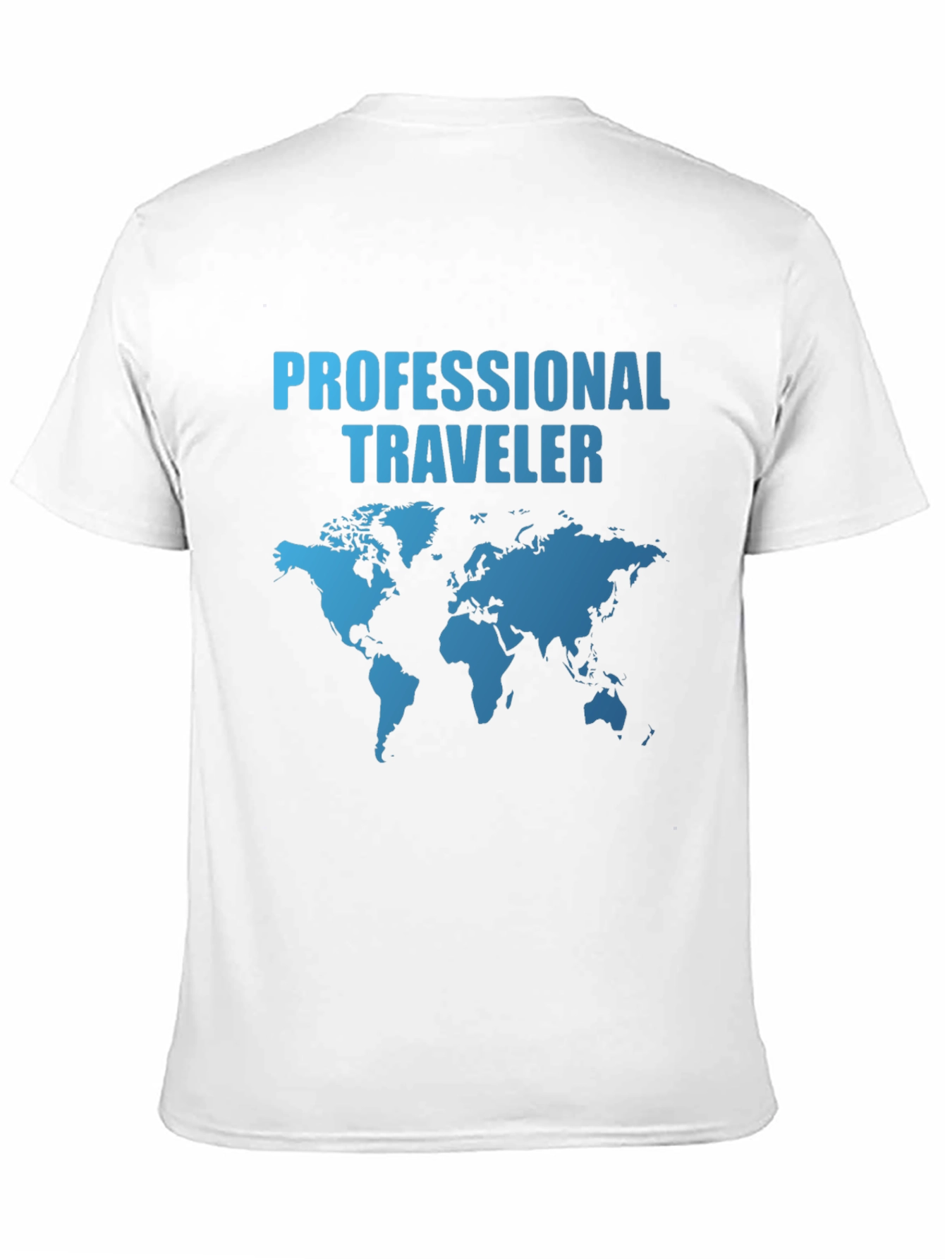 Professional Traveler World Map Graphic T-Shirt