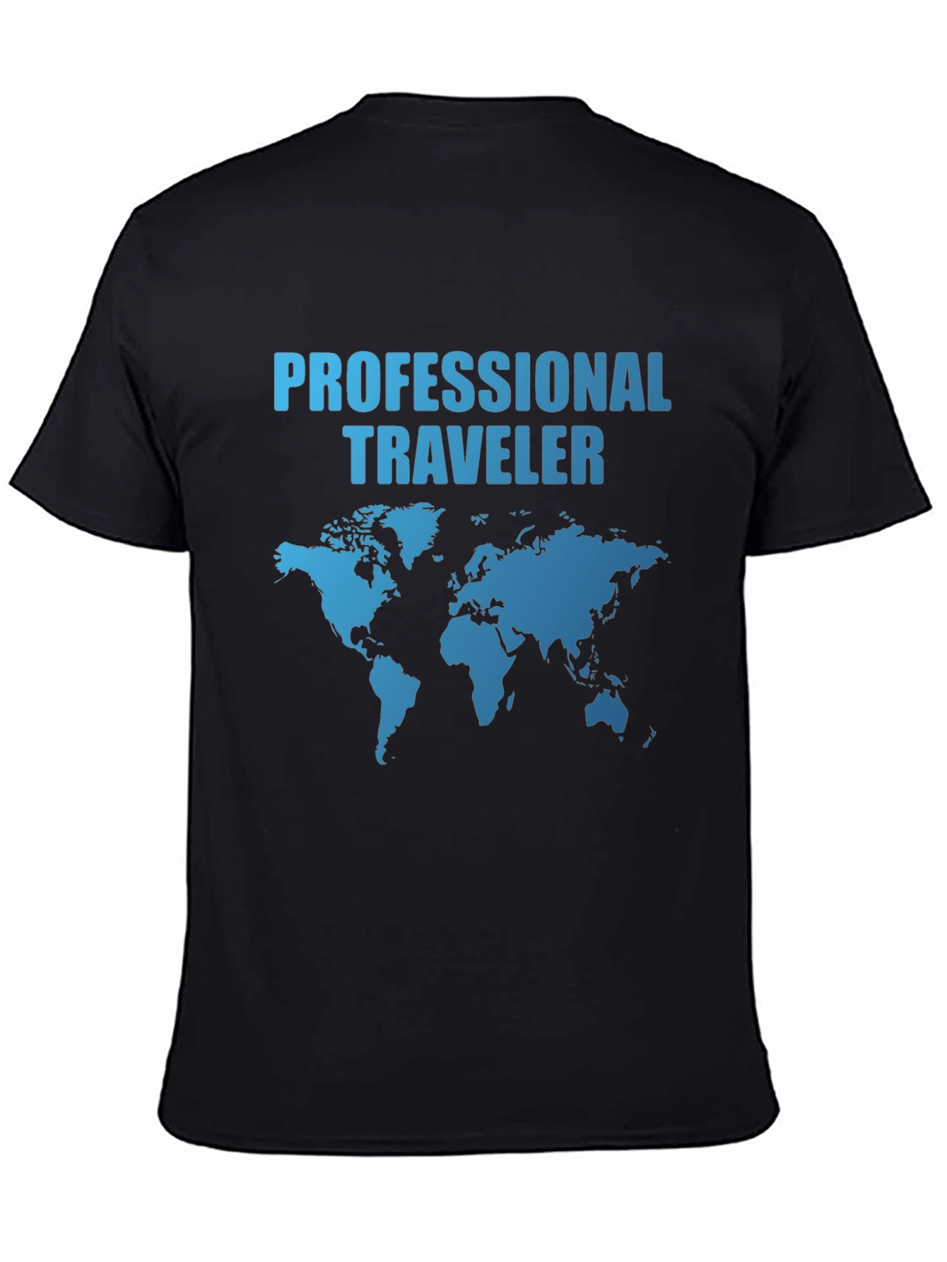 Professional Traveler World Map Graphic T-Shirt