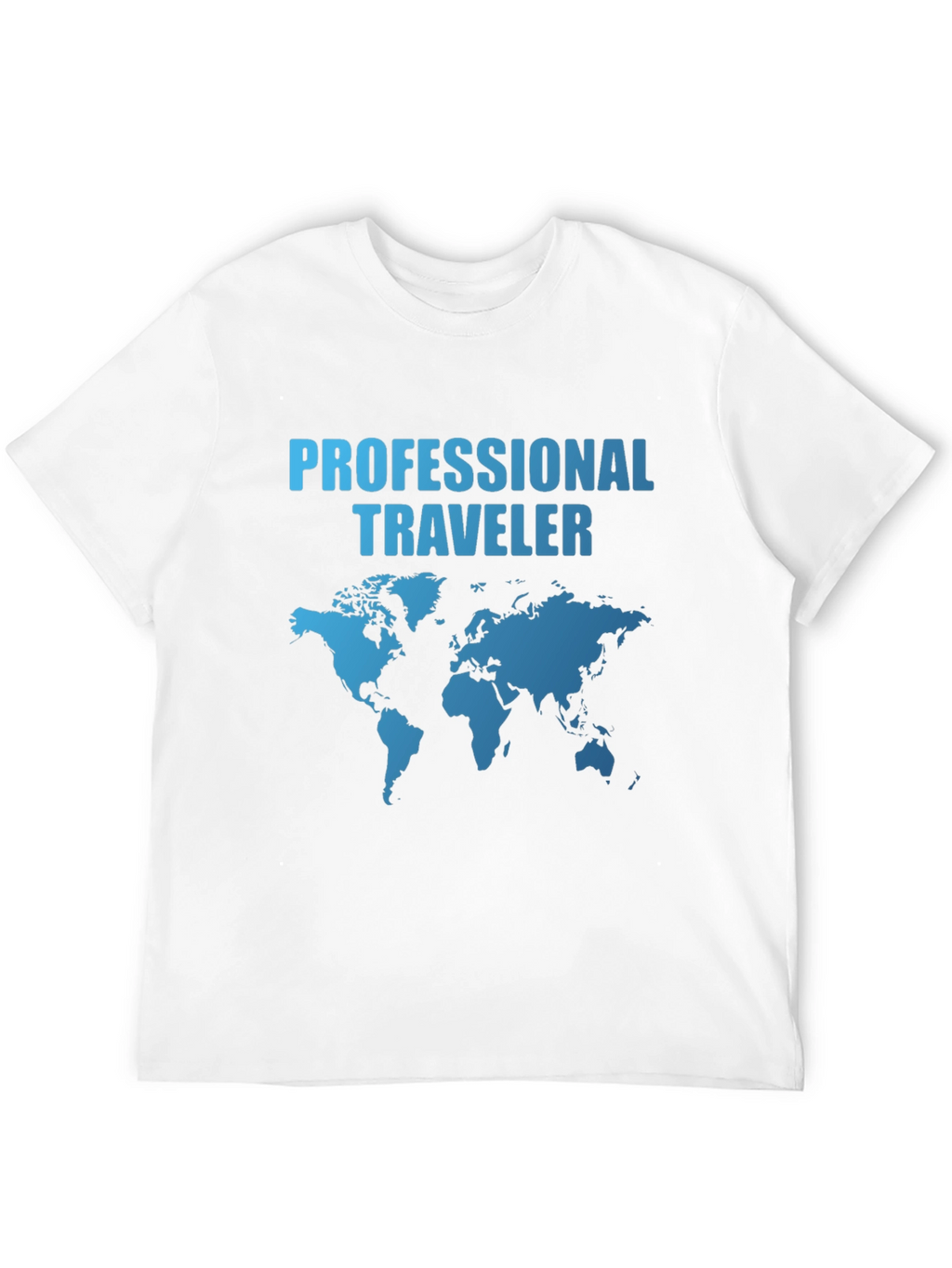 Professional Traveler World Map Graphic T-Shirt