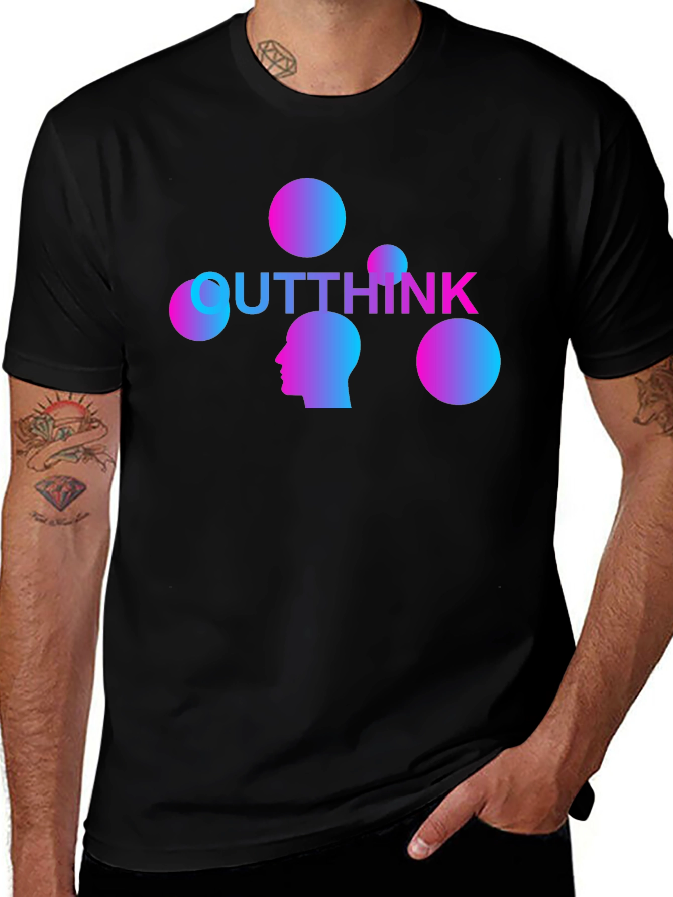 Outthink Graphic Tee - Gradient Design