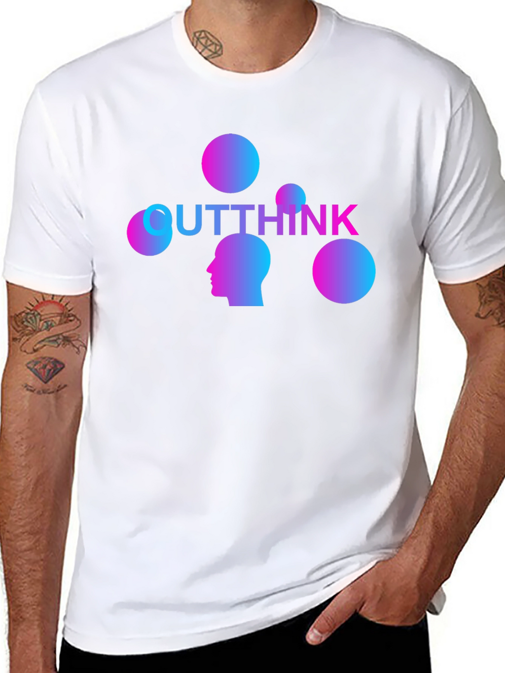 Outthink Graphic Tee - Gradient Design