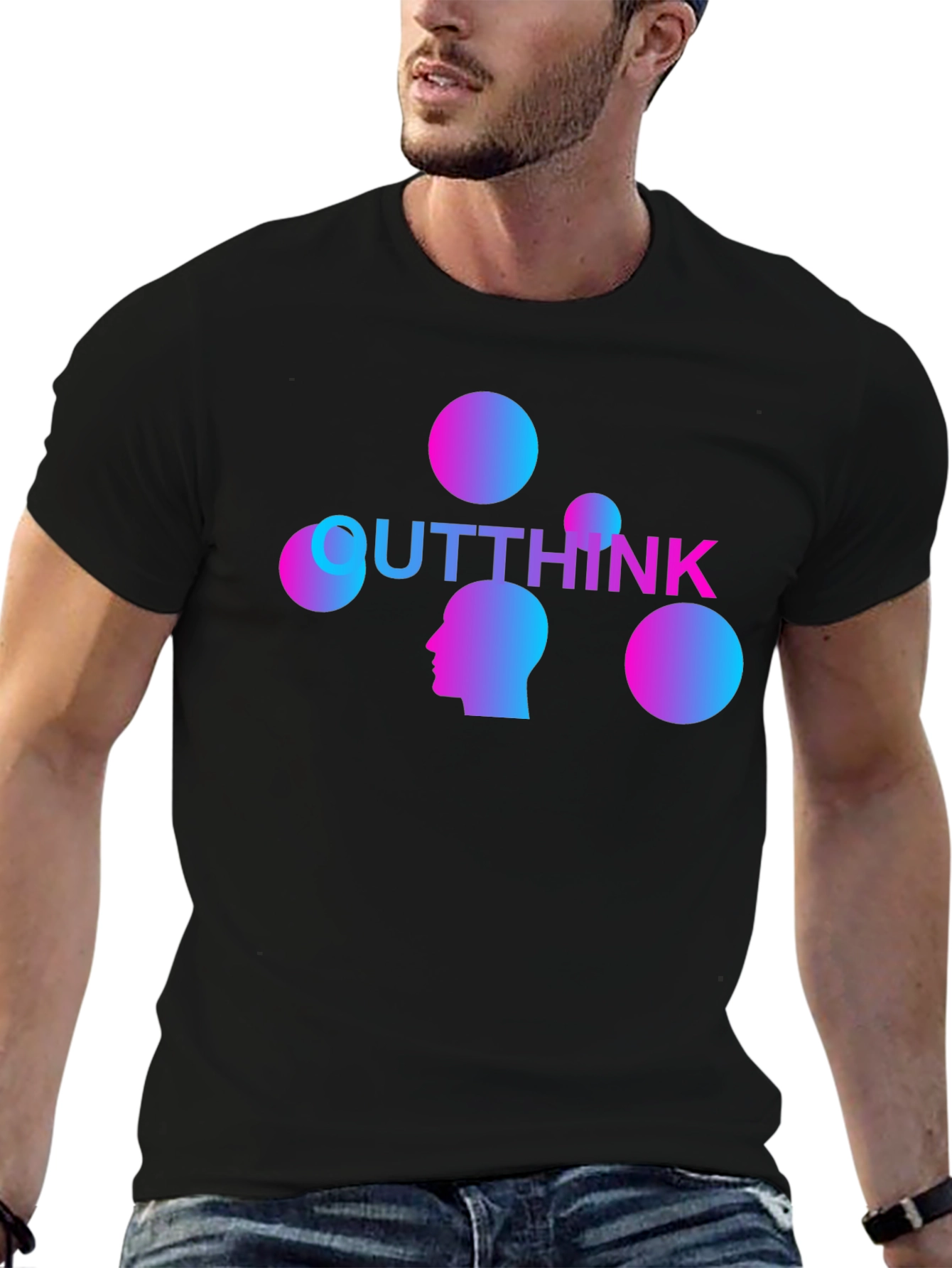 Outthink Graphic Tee - Gradient Design