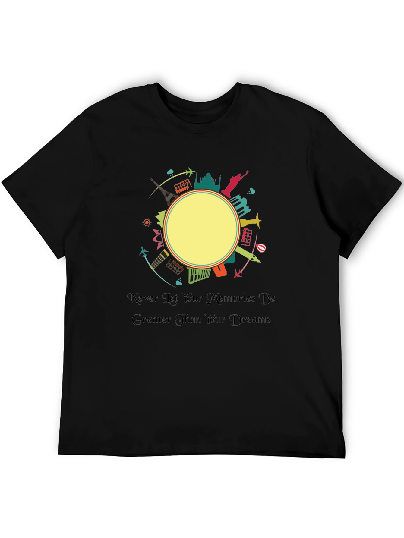 Black Travel Memories T-Shirt