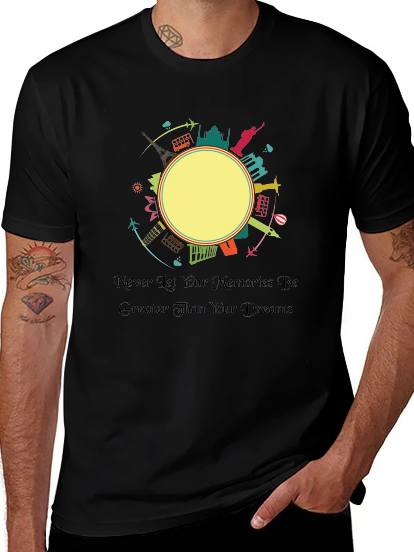 Black Travel Memories T-Shirt