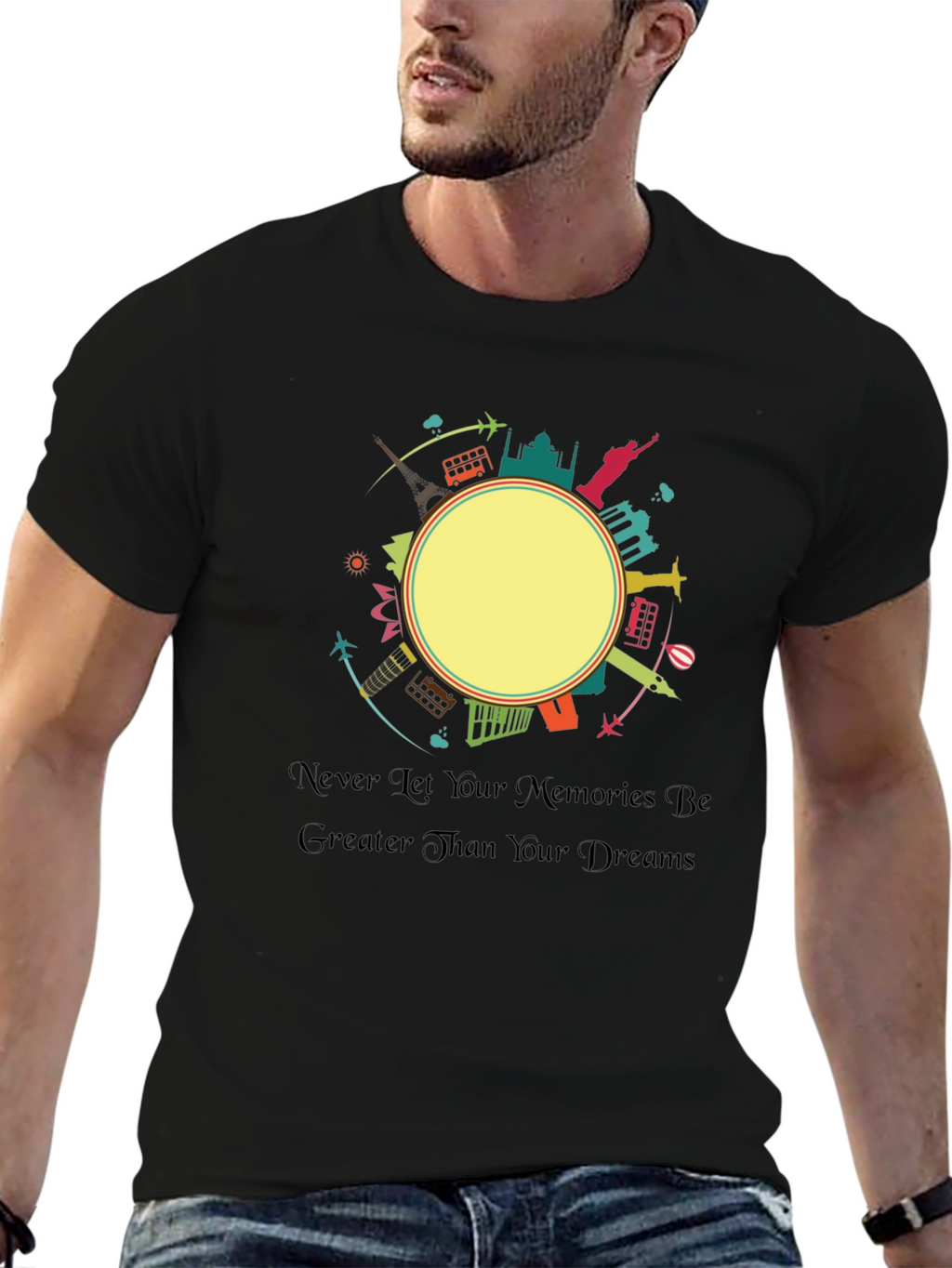Black Travel Memories T-Shirt