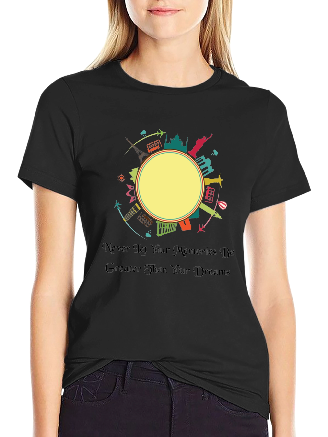 Black Travel Memories T-Shirt