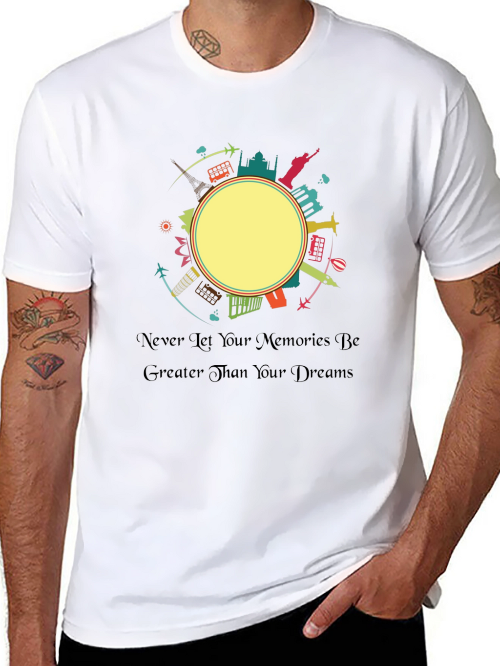Black Travel Memories T-Shirt