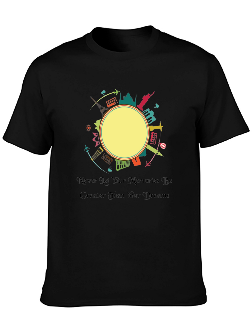 Black Travel Memories T-Shirt