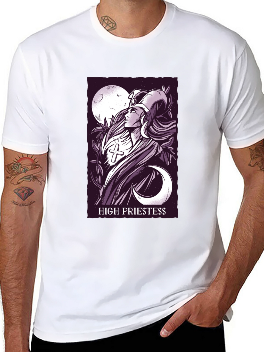 High Priestess Tarot Card T-Shirt