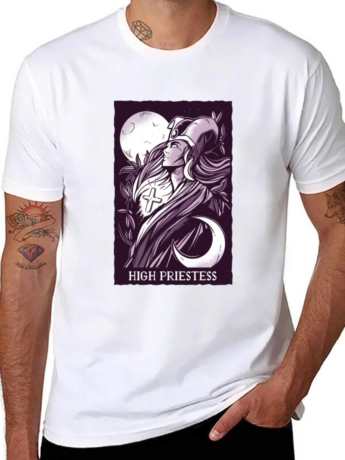 High Priestess Tarot Card T-Shirt