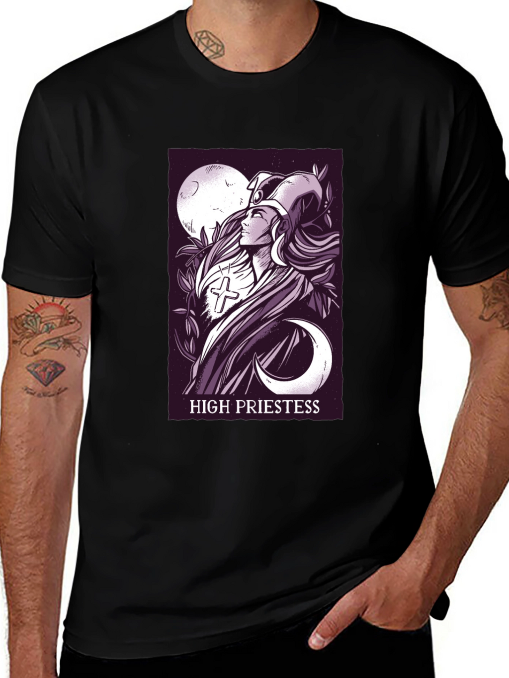 High Priestess Tarot Card T-Shirt