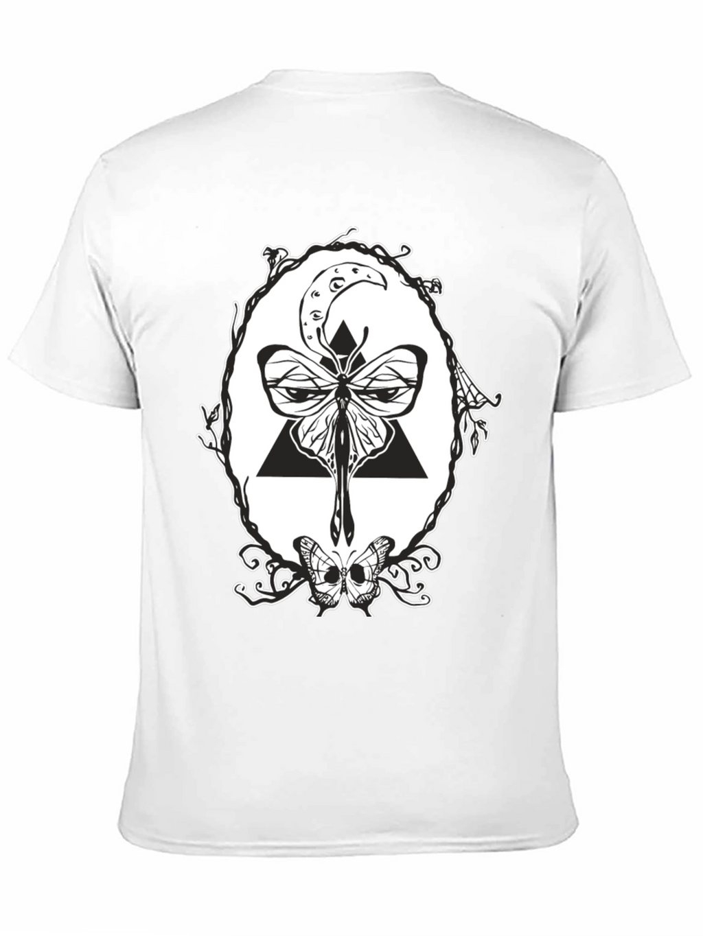 Mystic Moon Butterfly Black T-Shirt