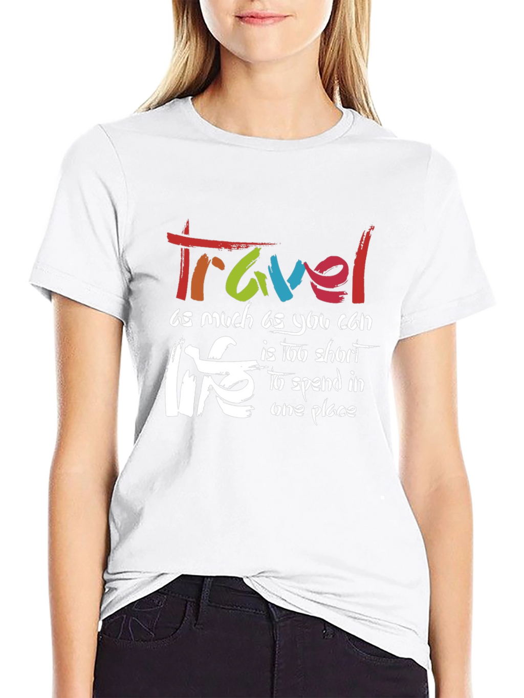 Travel Life Black Graphic T-Shirt