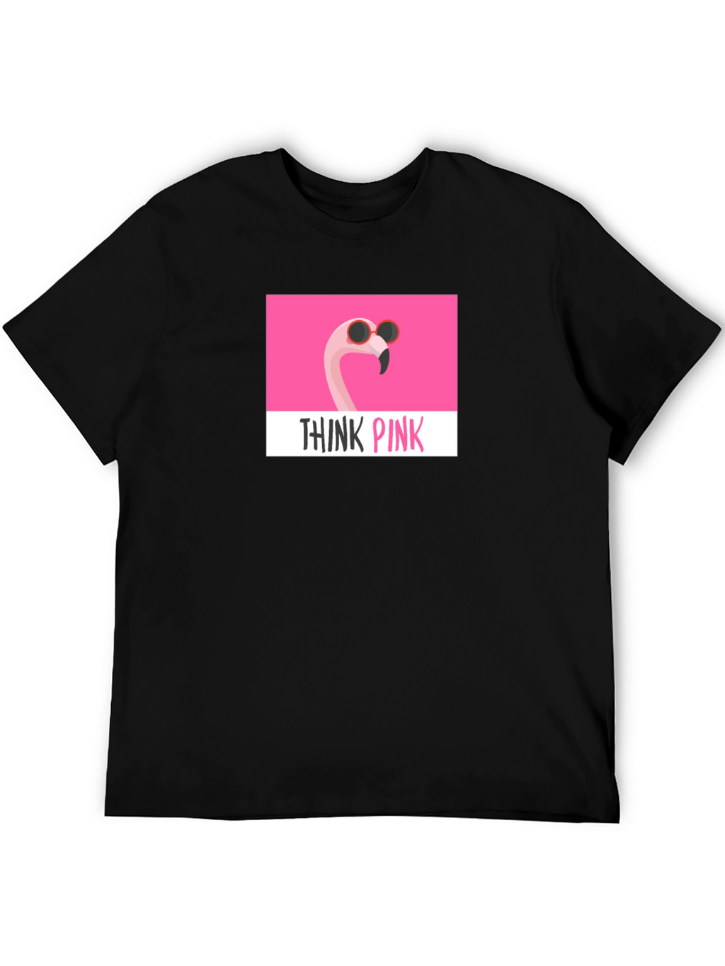 Think Pink Flamingo T-Shirt - Stylish Graphic Tee