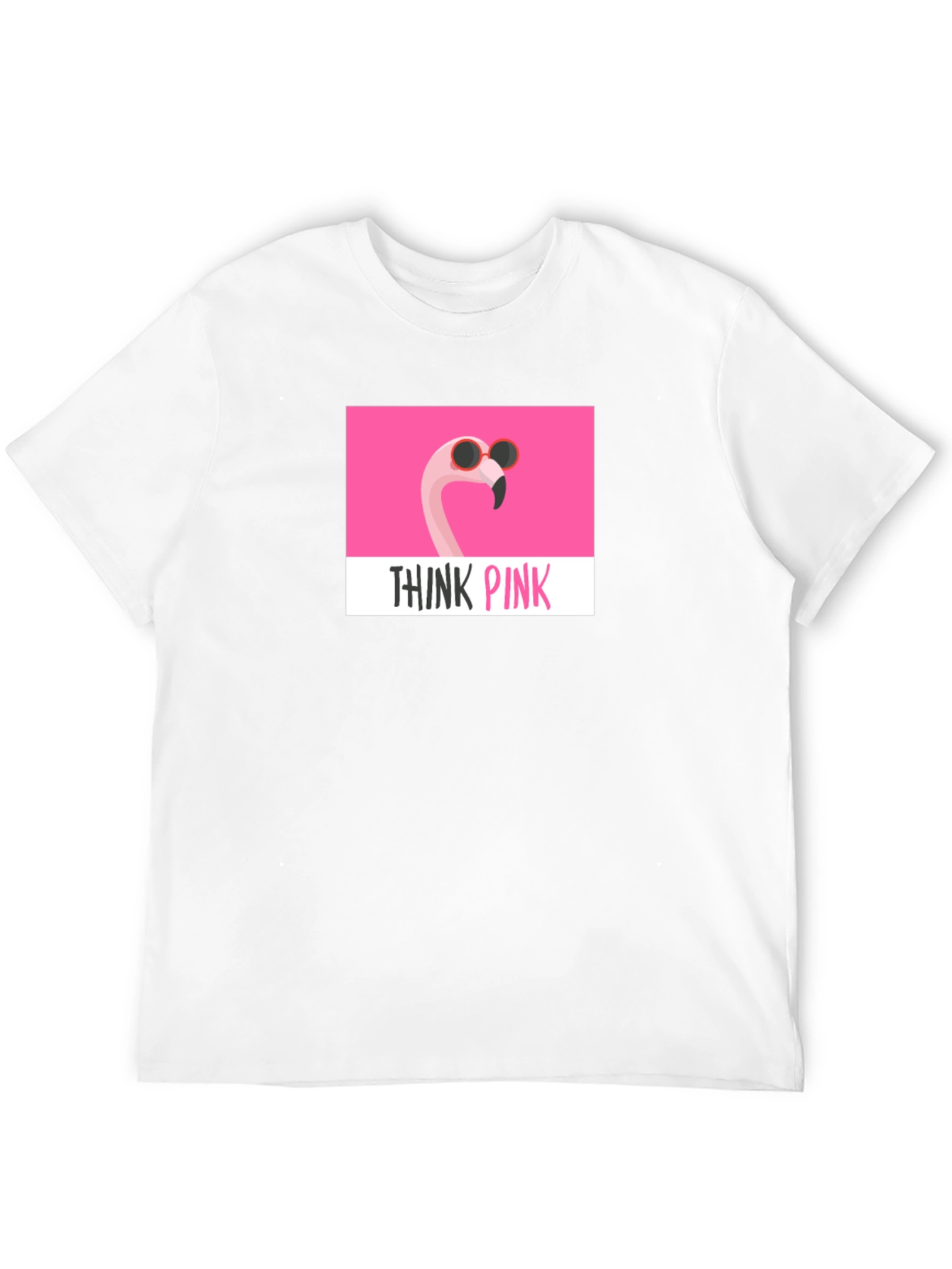 Think Pink Flamingo T-Shirt - Stylish Graphic Tee