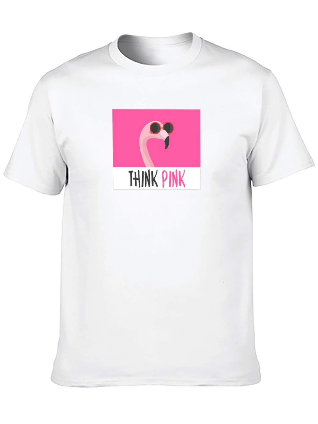 Think Pink Flamingo T-Shirt - Stylish Graphic Tee