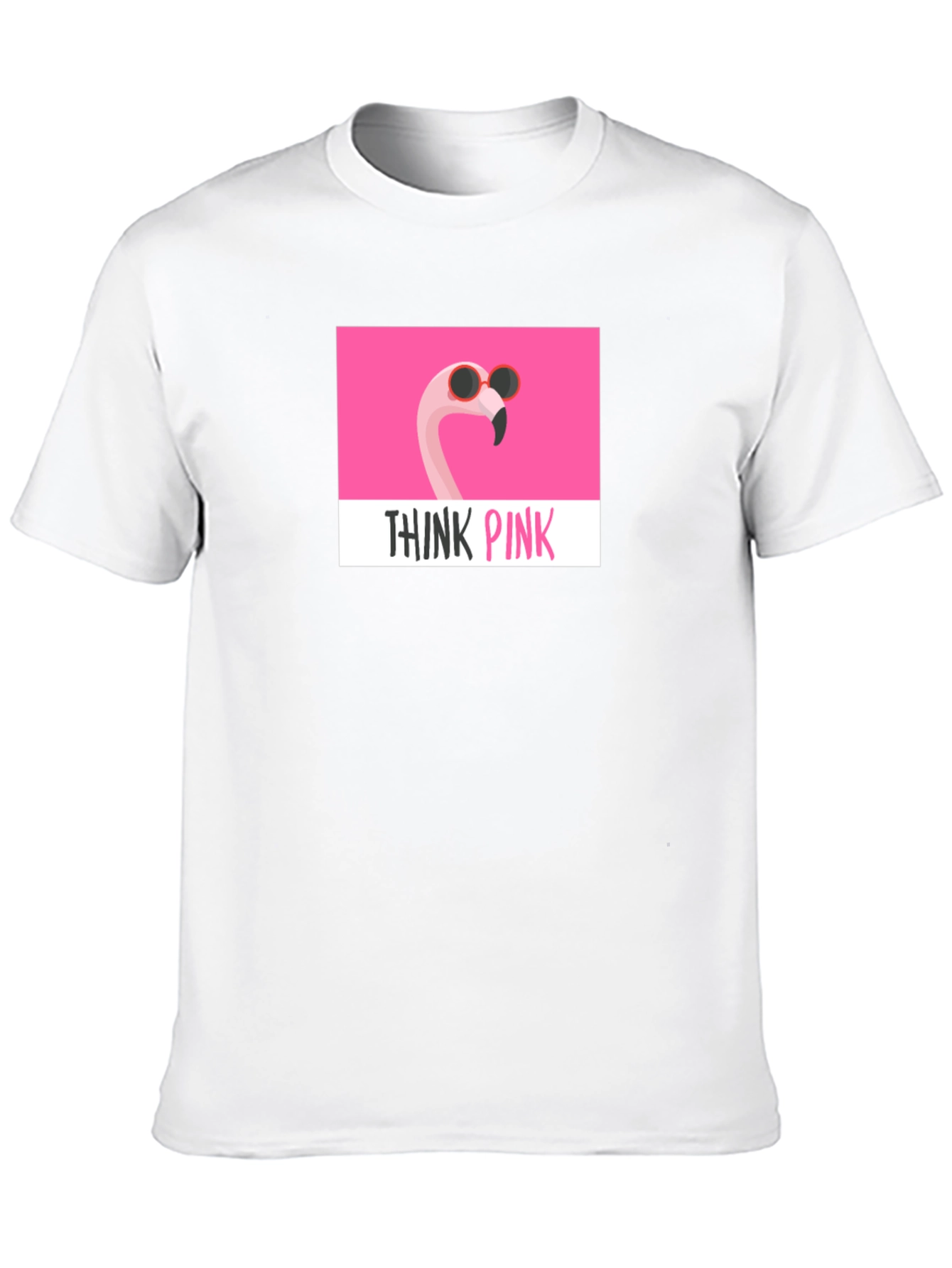 Think Pink Flamingo T-Shirt - Stylish Graphic Tee