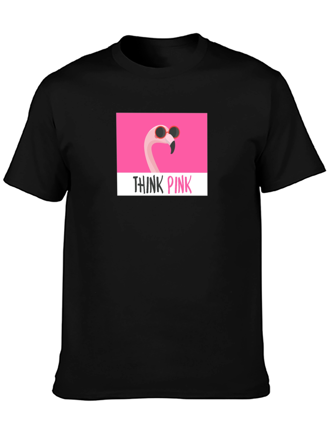 Think Pink Flamingo T-Shirt - Stylish Graphic Tee