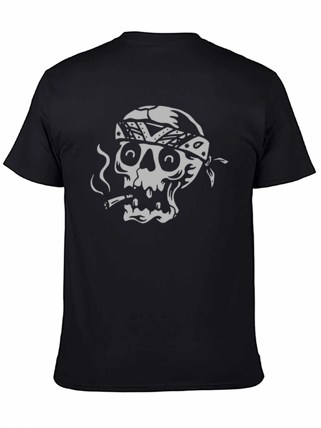 Skull Bandana Graphic Tee - Rocker Style