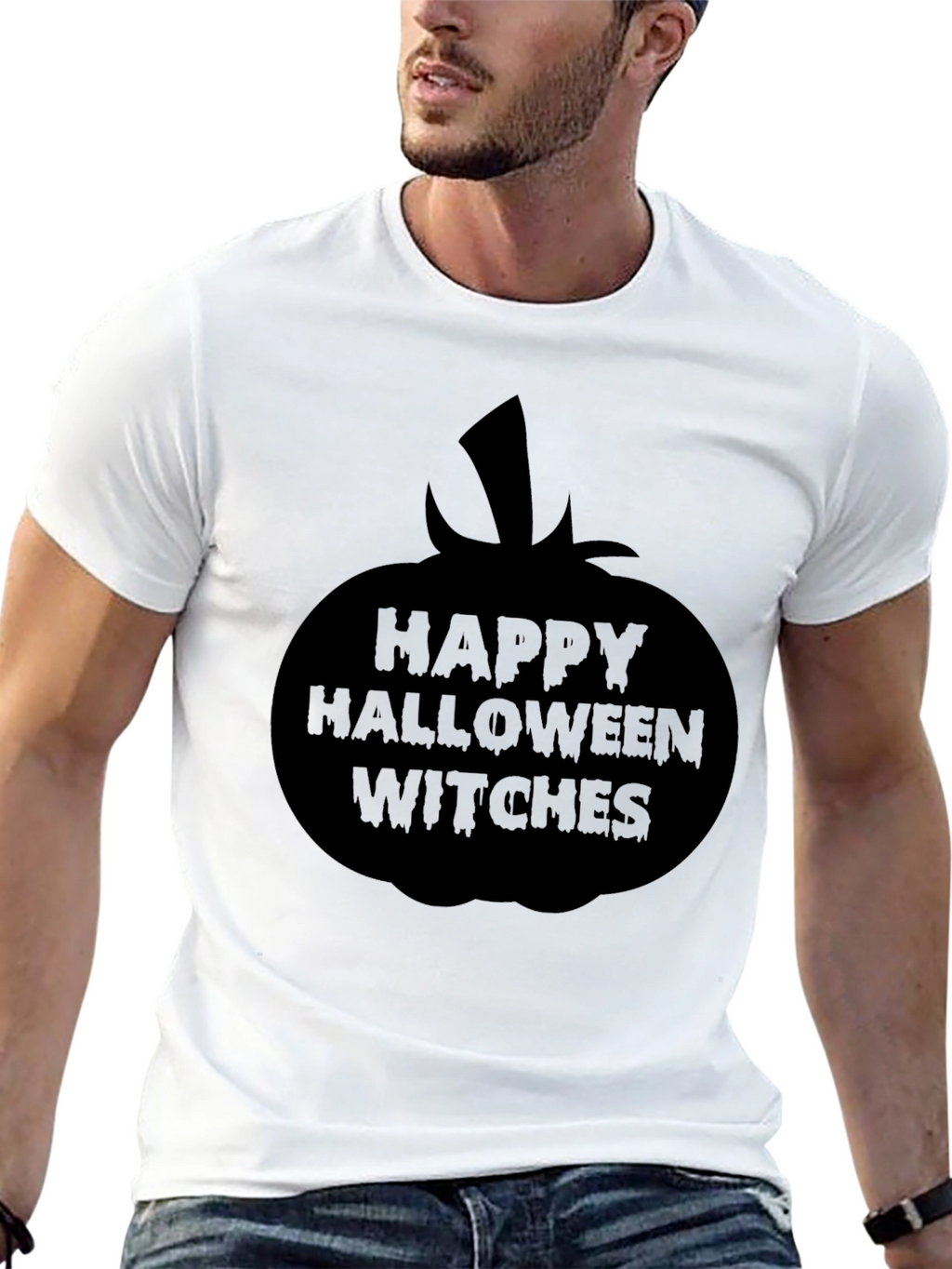 Happy Halloween Witches Black T-Shirt