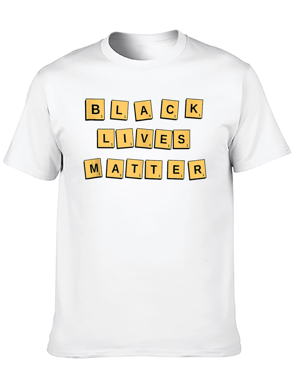 Black Lives Matter T-Shirt - BLM Scrabble Design