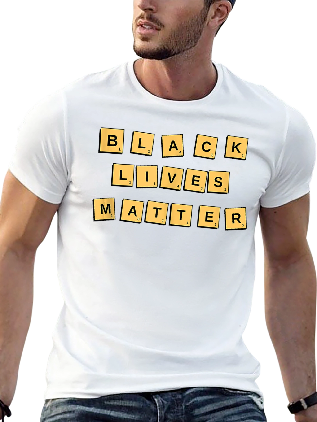 Black Lives Matter T-Shirt - BLM Scrabble Design