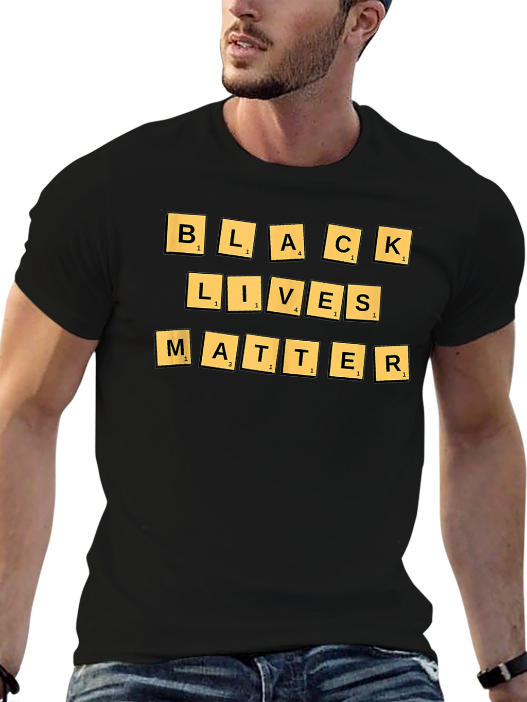 Black Lives Matter T-Shirt - BLM Scrabble Design
