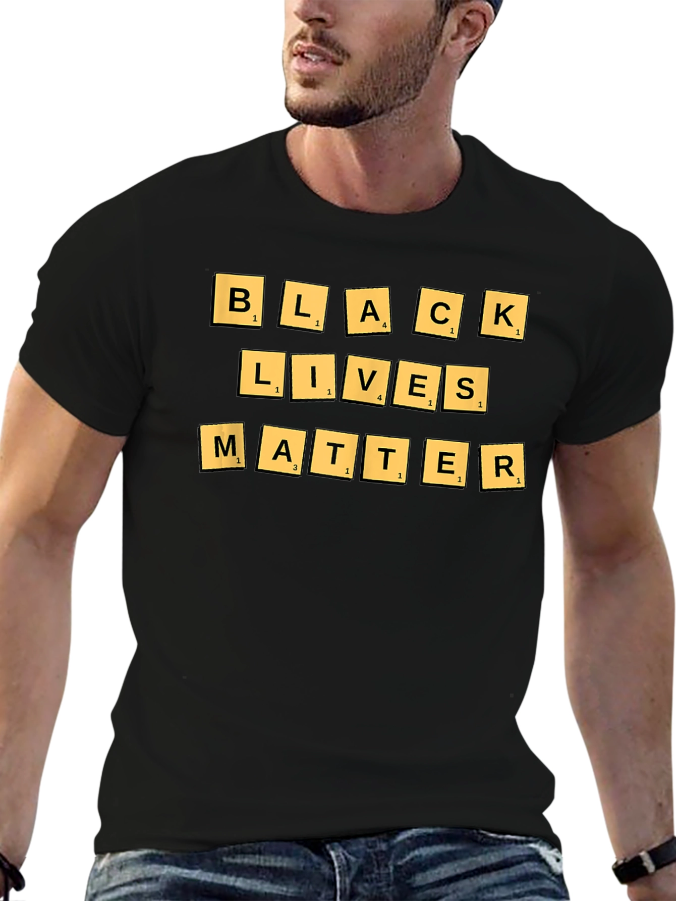 Black Lives Matter T-Shirt - BLM Scrabble Design