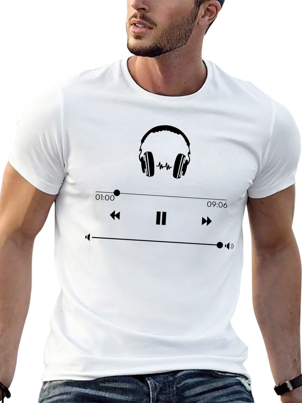 Music Player Graphic T-Shirt