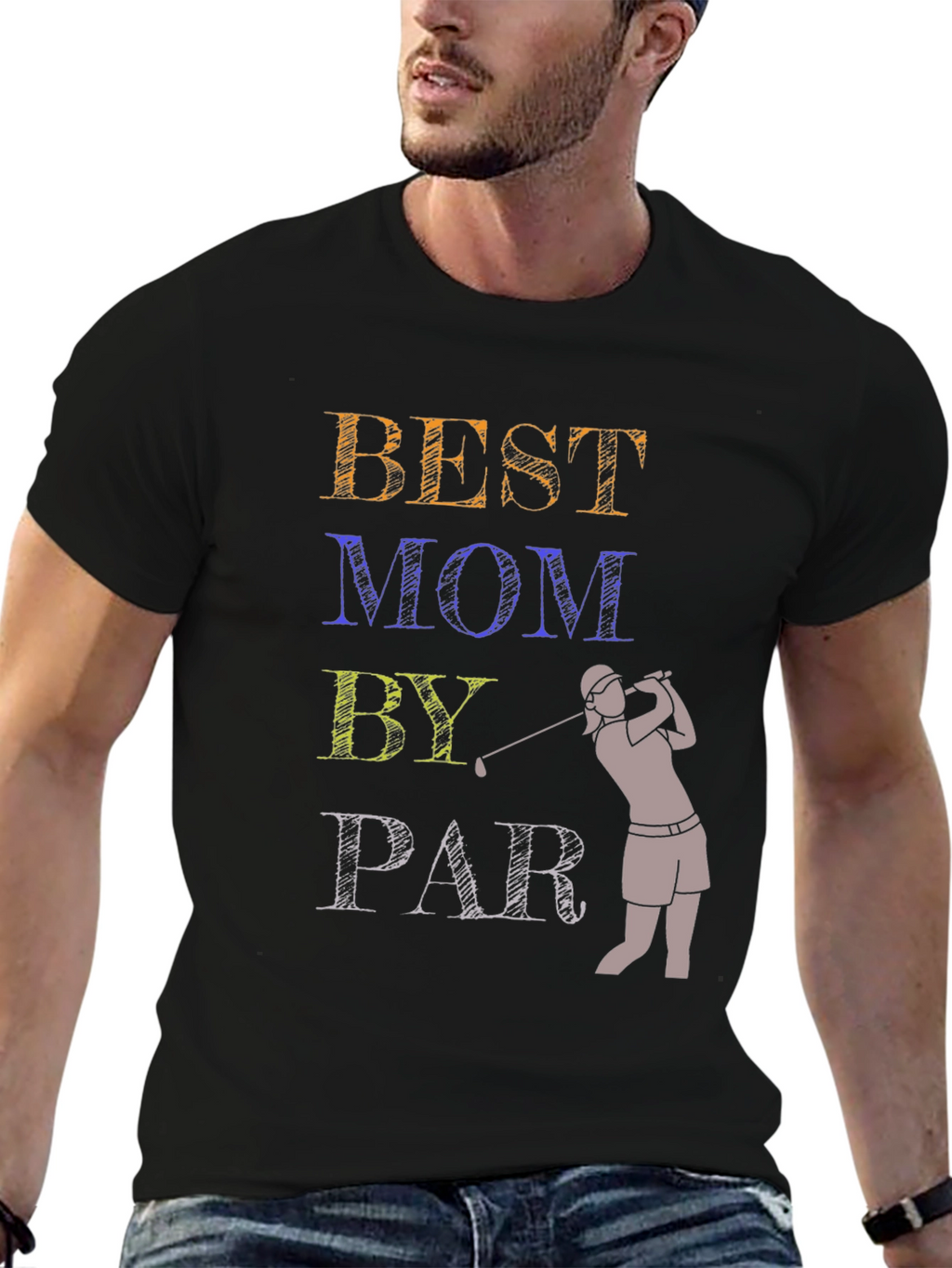 Best Mom By Par T-Shirt Golfing Gift Tee