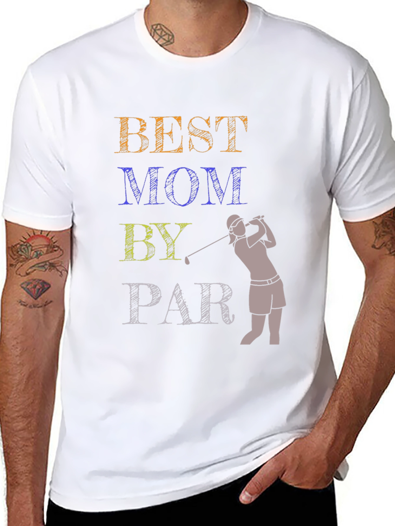 Best Mom By Par T-Shirt Golfing Gift Tee