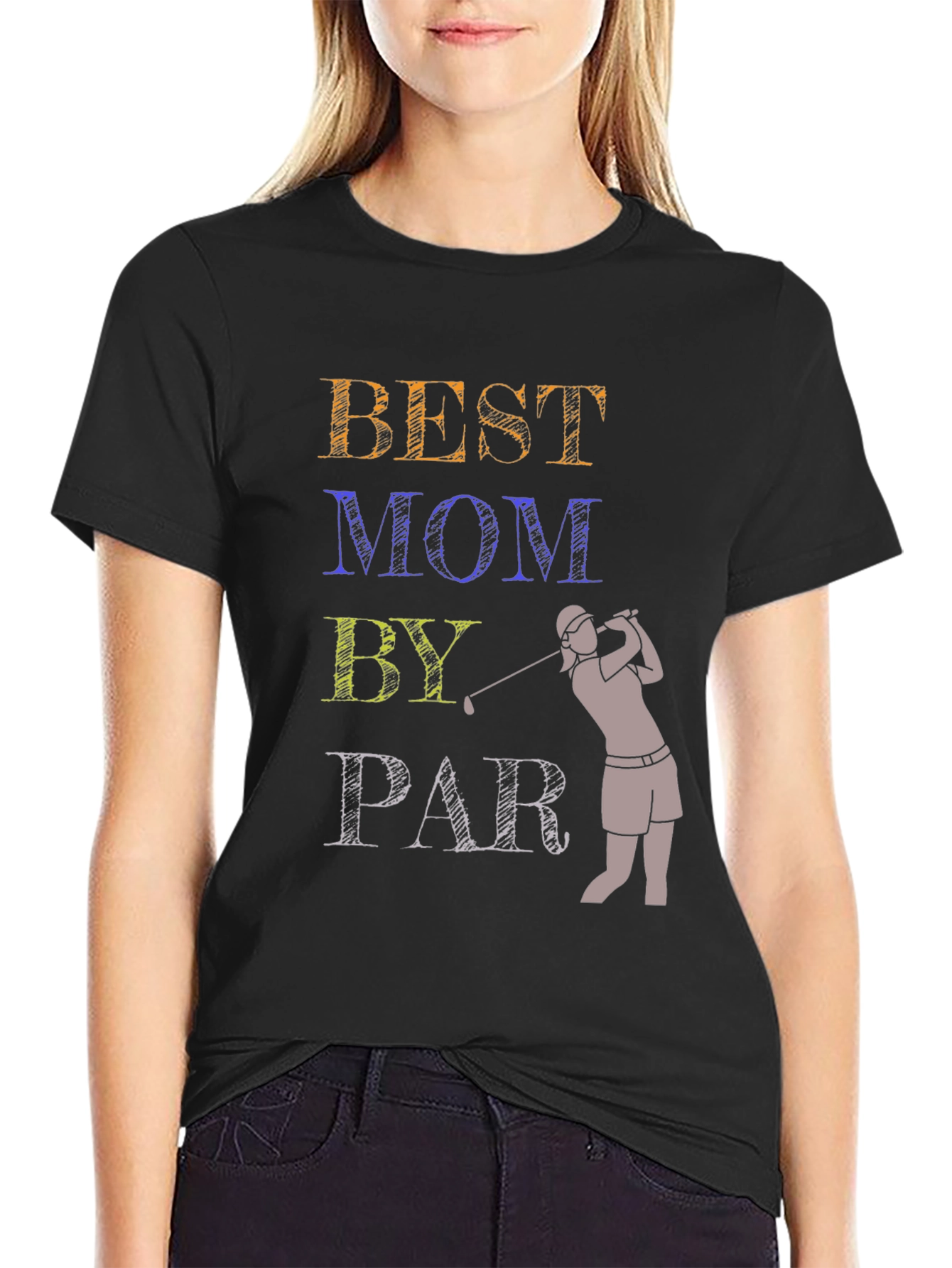 Best Mom By Par T-Shirt Golfing Gift Tee