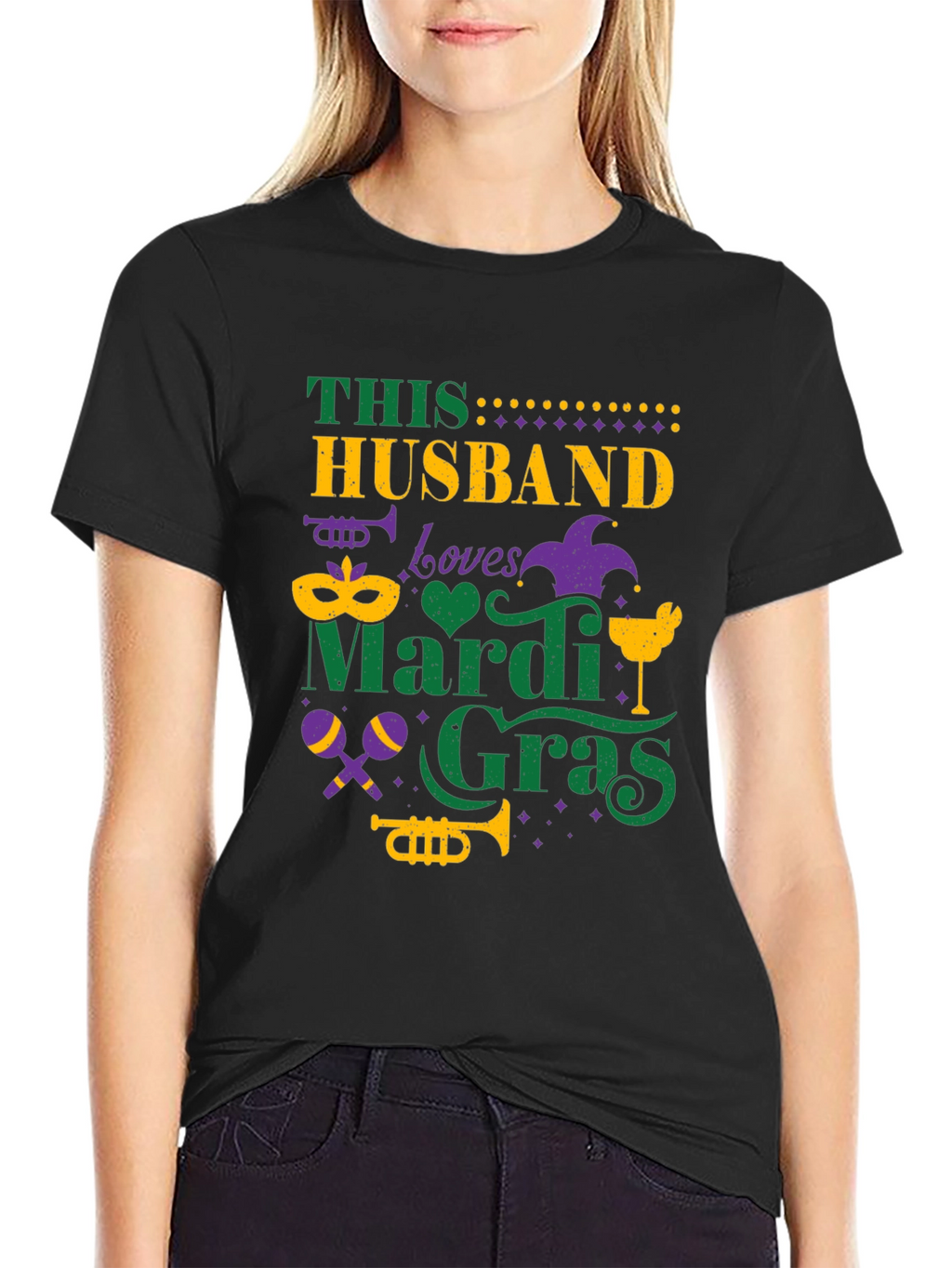 Husband Mardi Gras T-Shirt - Fun Carnival Tee