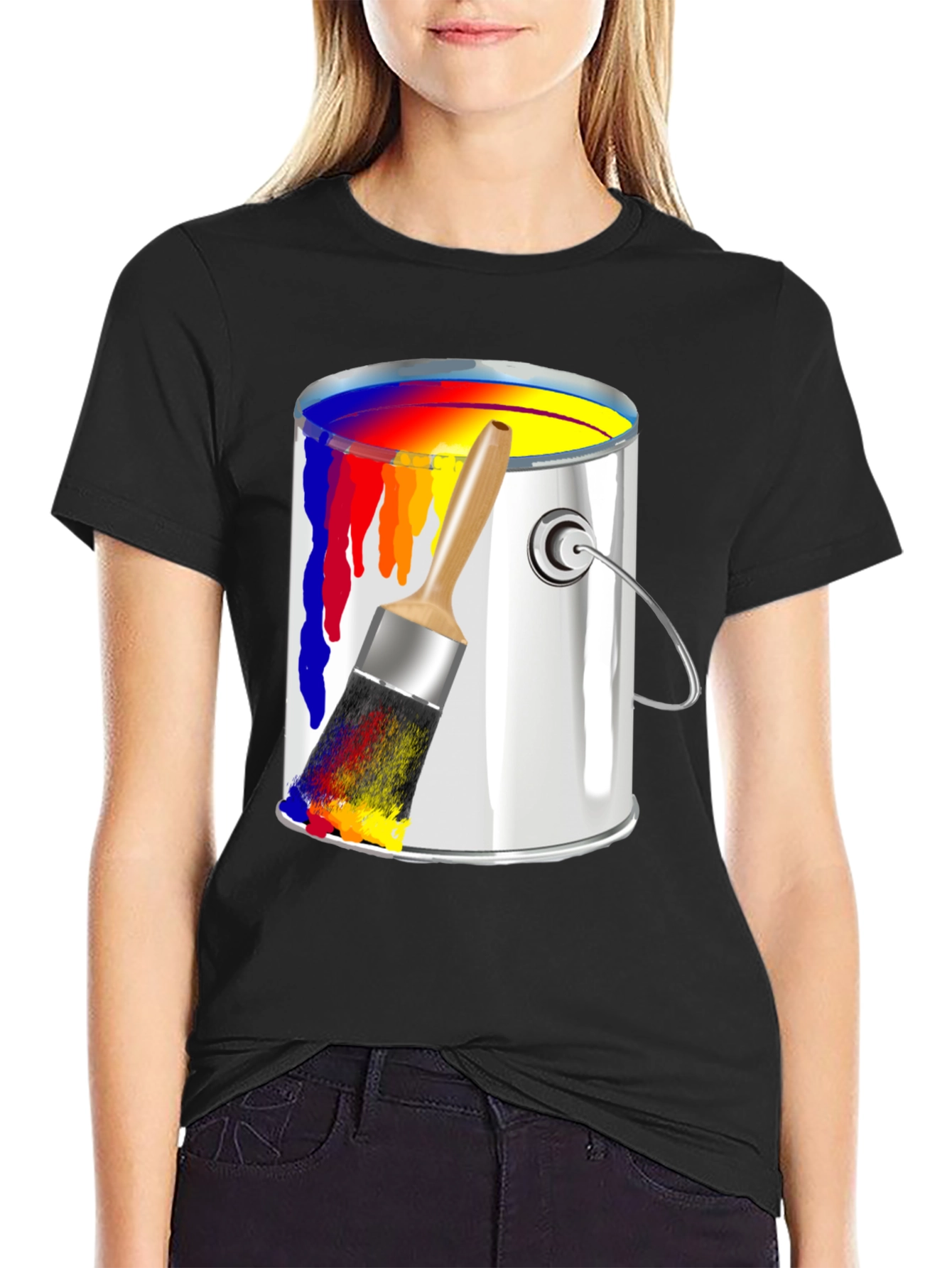 Paint Can & Brush Graphic T-Shirt