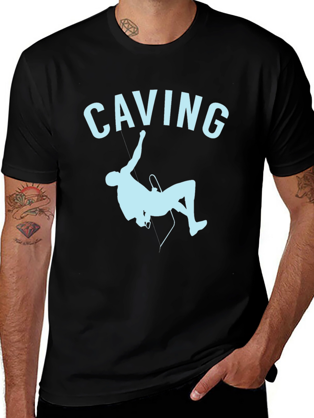 Caving Black T-Shirt