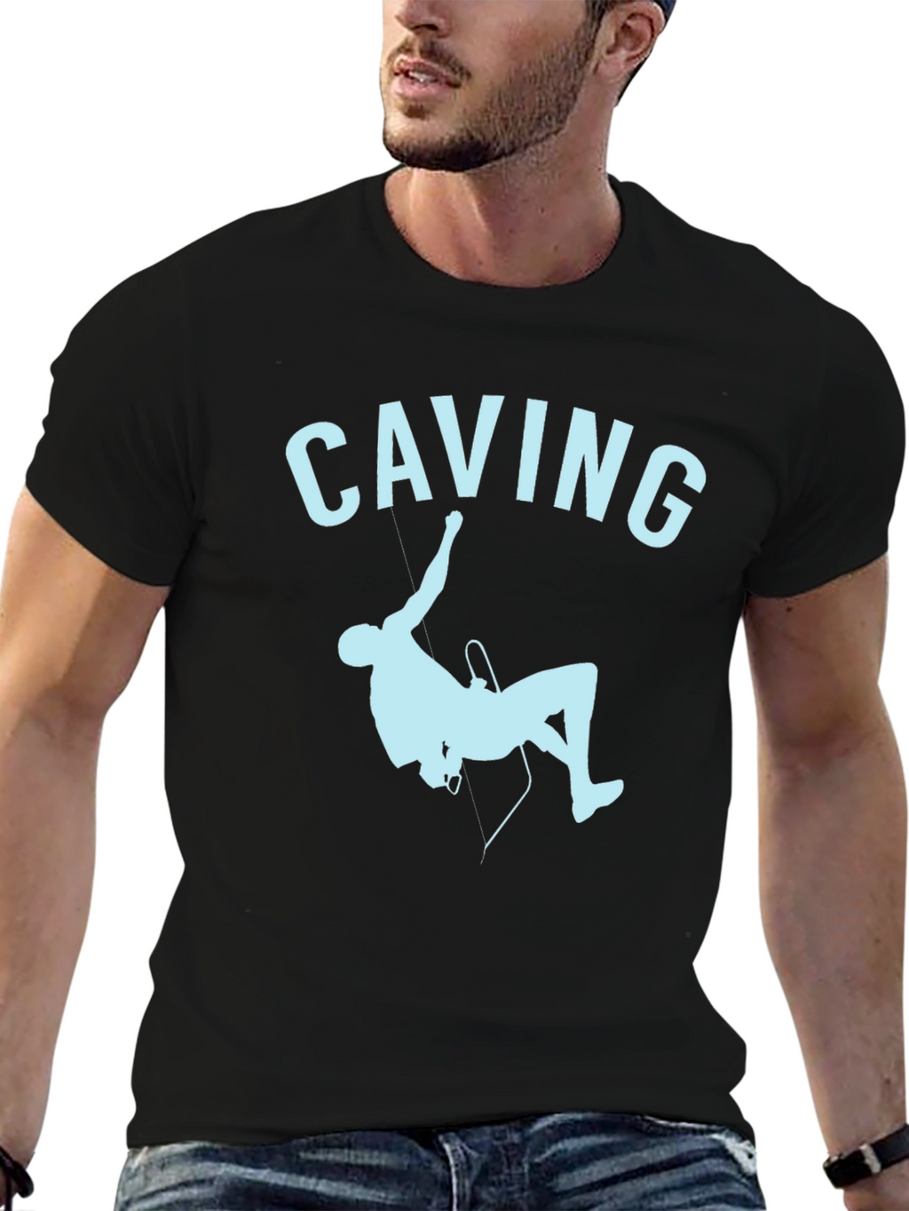 Caving Black T-Shirt